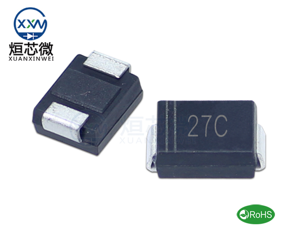 P6SMB27CA參數,TVS二極管P6SMB27CA瞬態(tài)(變)抑制二極管